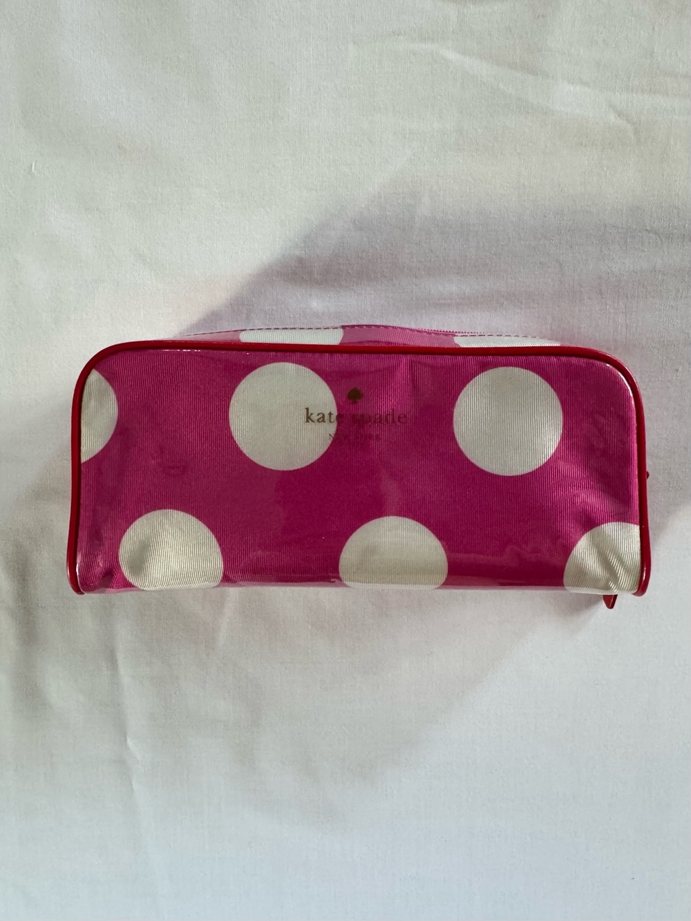 kate spade Pink Polka Dot Makeup Bag / Cosmetic Case